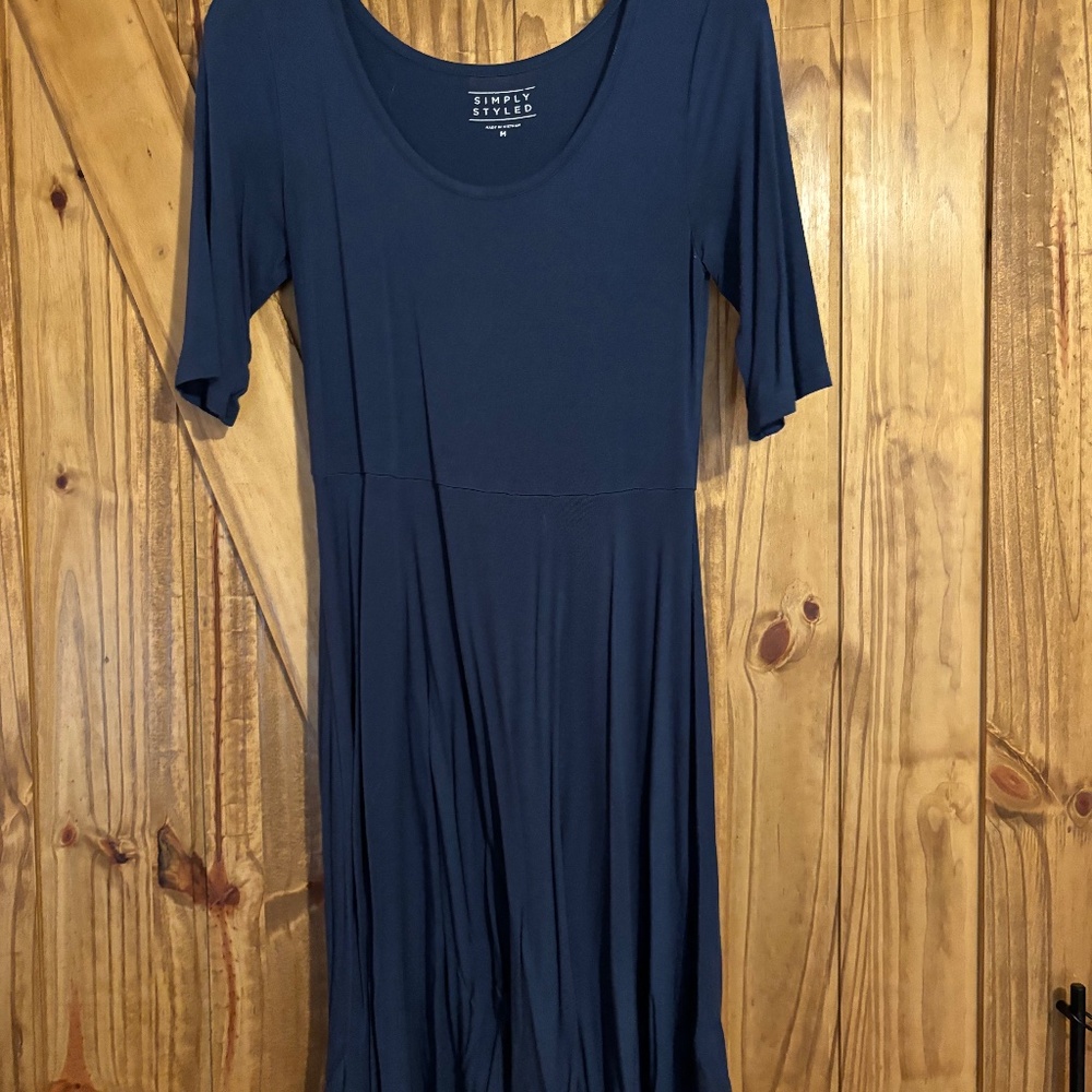 Simple blue dress for summer or warm weather